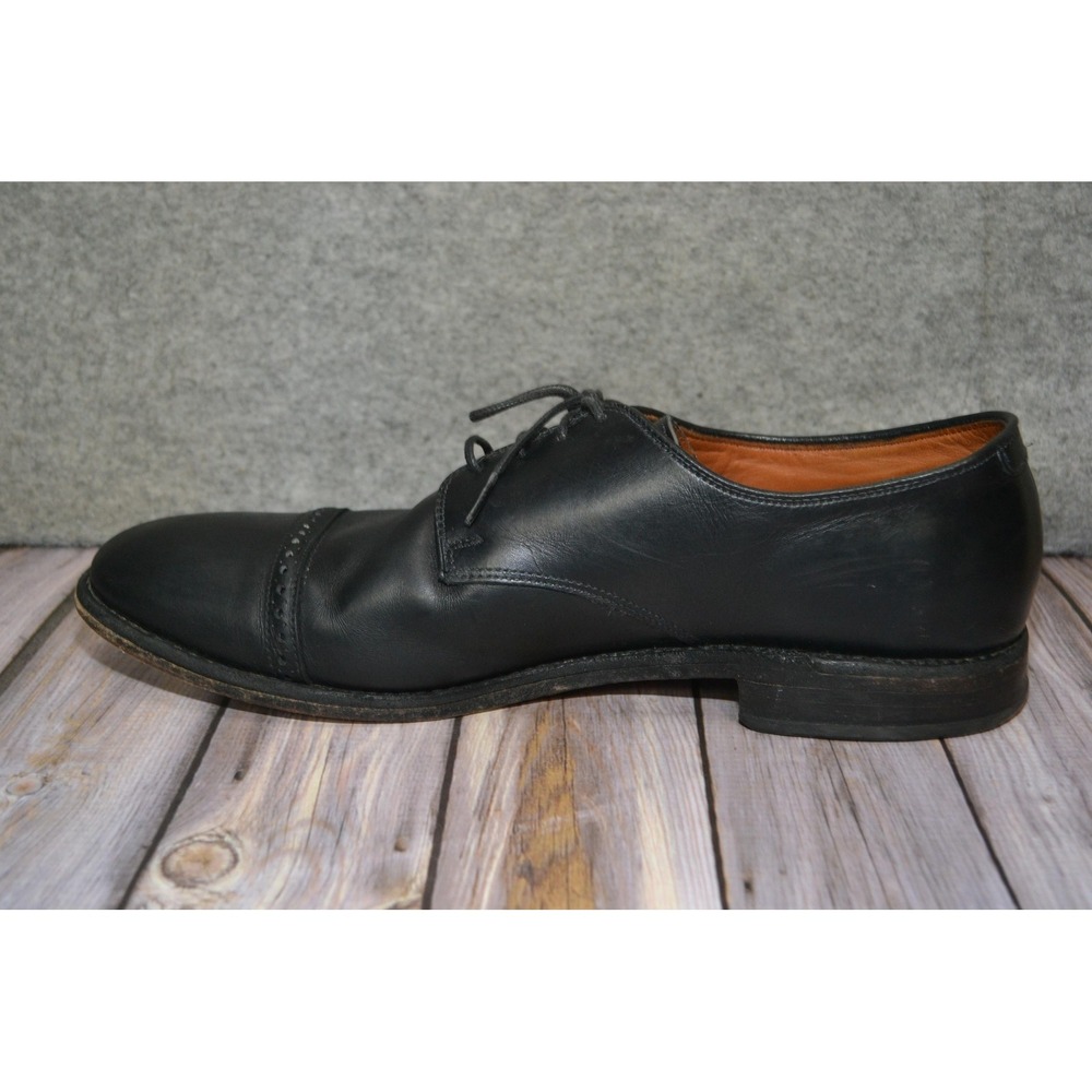 Allen Edmonds Boulevard Shoes Mens 12 D Black Leather Cap Toe Derby Dress 7482 - Picture 8 of 16